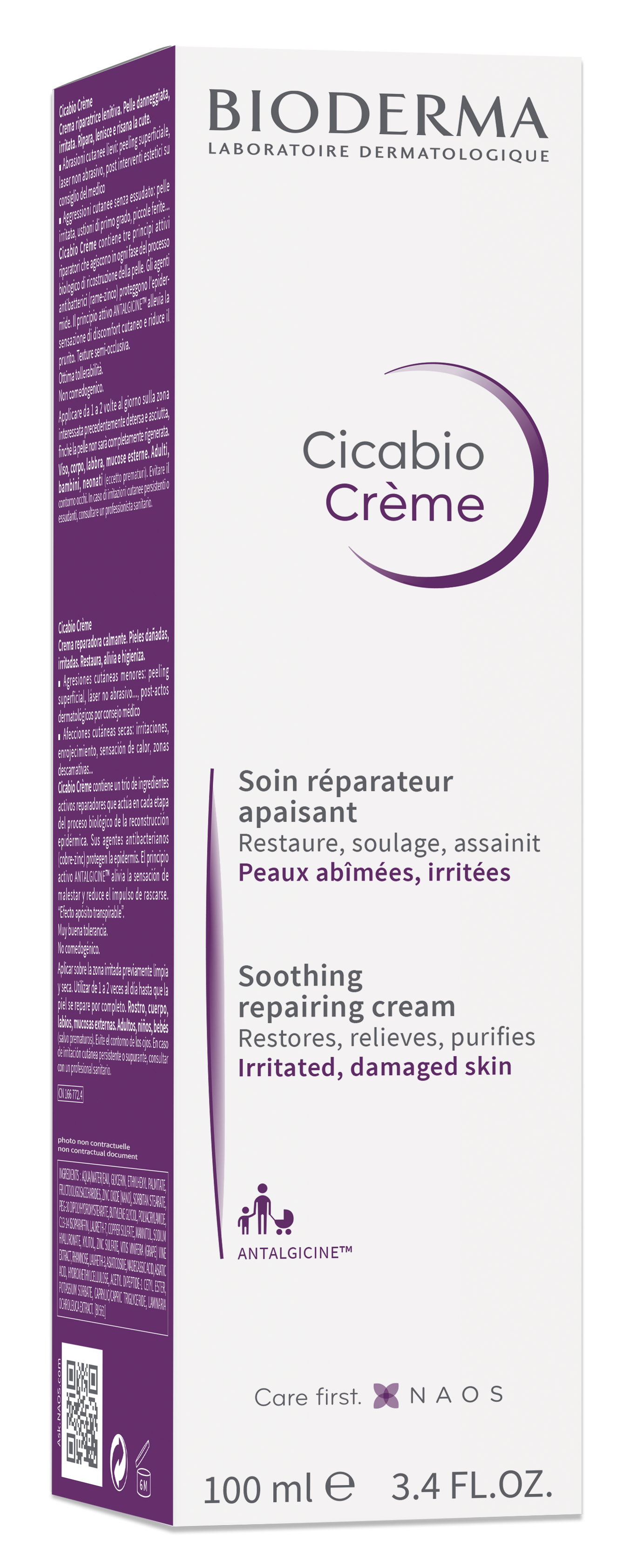 Bioderma Cicabio Cream Repairing for Irritated, Damaged Skin 100ml