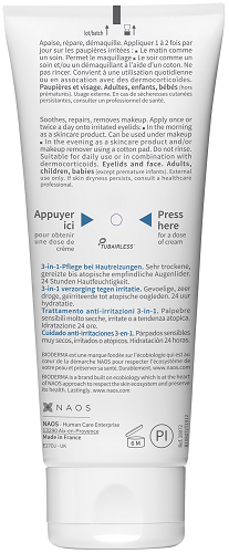 Bioderma Atoderm Intensive Eye 3in1 makeup removal cream for dry sensitive to atopic irritated eyelids, 100ml