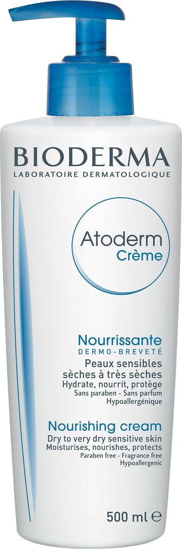 Bioderma Atoderm Cream Pump for Normal to Dry Sensitive Skin 500ml
