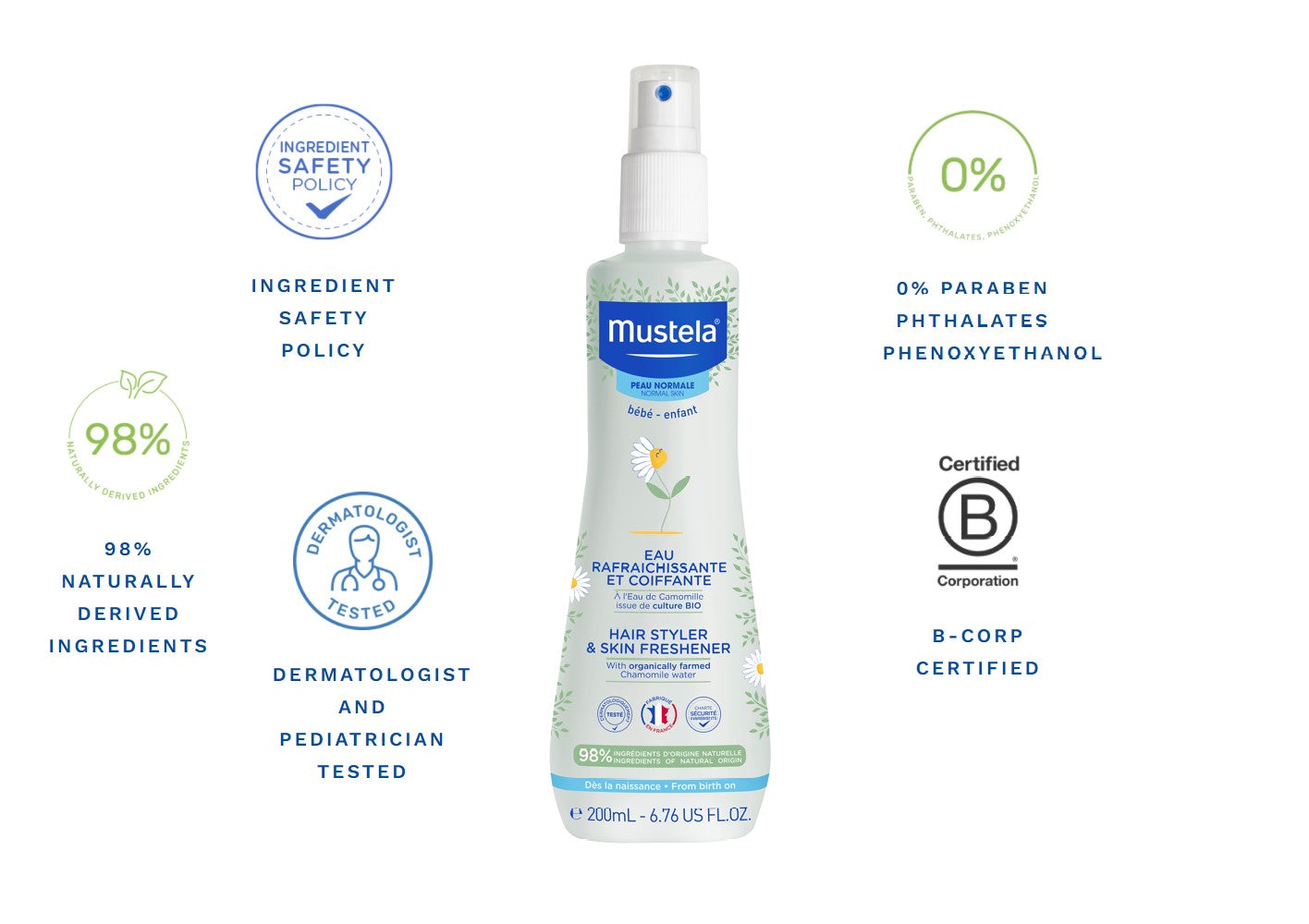 Mustela - Skin Freshener Hair and Body 200ml