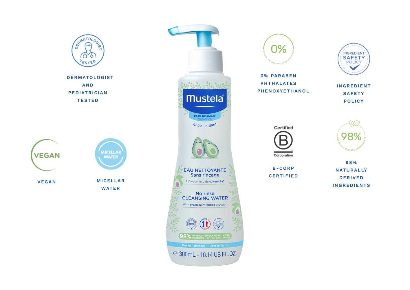 Mustela - No Rinse Cleansing Water 300ml