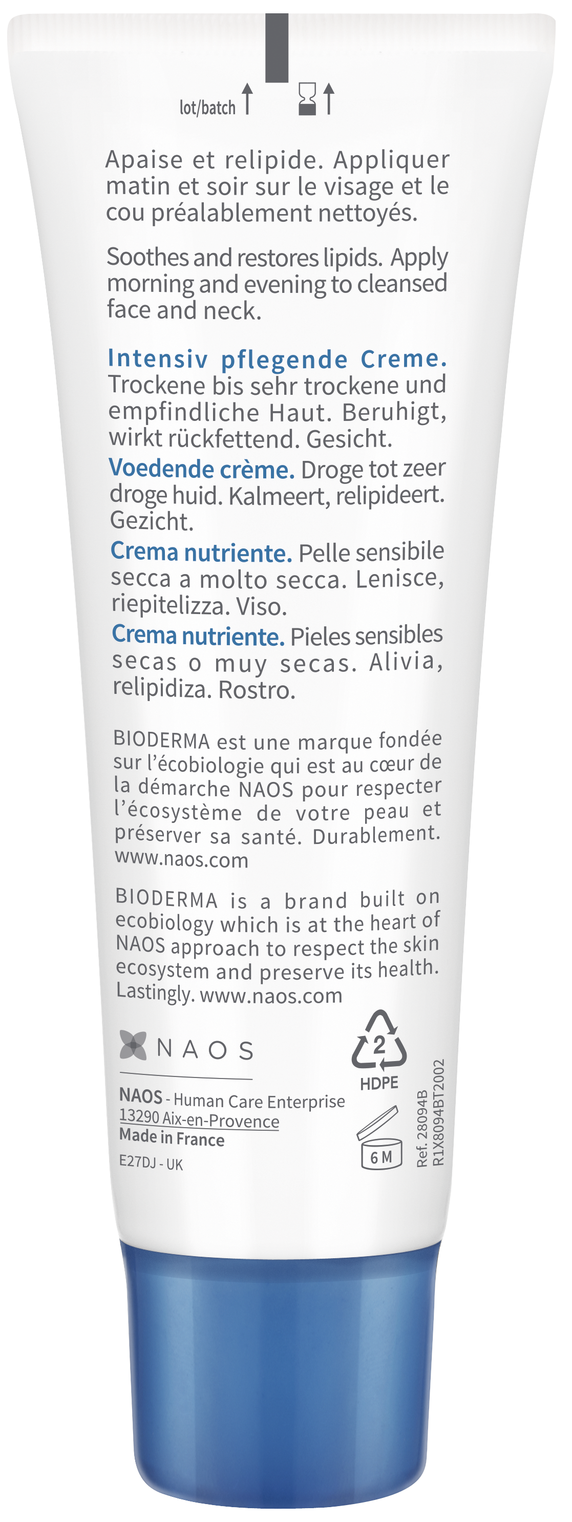 Bioderma Atoderm Nutritive Nourishing cream for Dry to very dry skin, 40ml