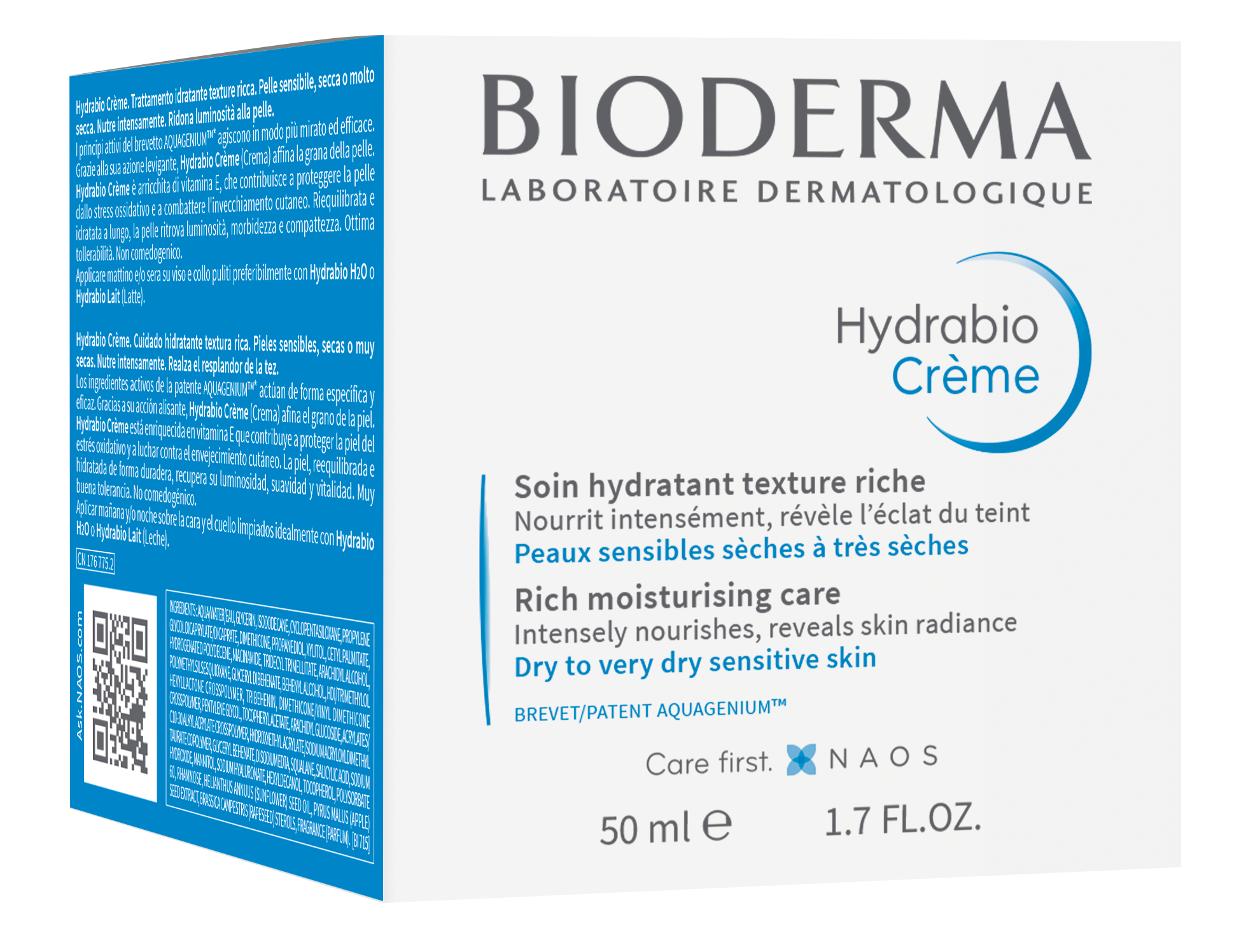 Bioderma Hydrabio Cream Rich Care for Dehydrated Sensitive Skin 50ml