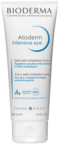 Bioderma Atoderm Intensive Eye 3in1 makeup removal cream for dry sensitive to atopic irritated eyelids, 100ml