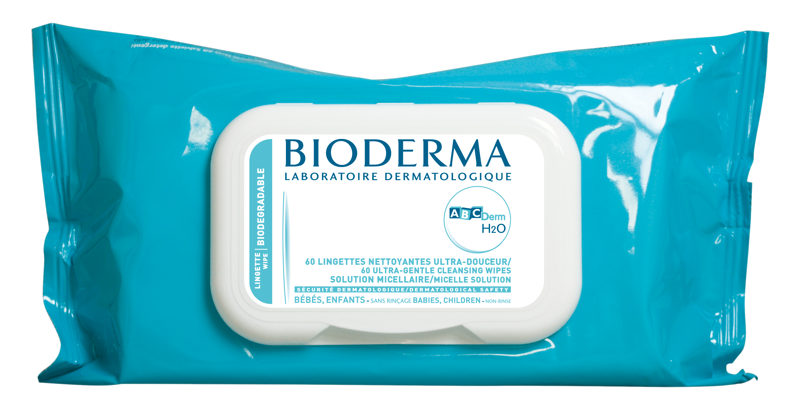 ABCDerm H2O 60 Cleansing Wipes for Babies &amp; Children