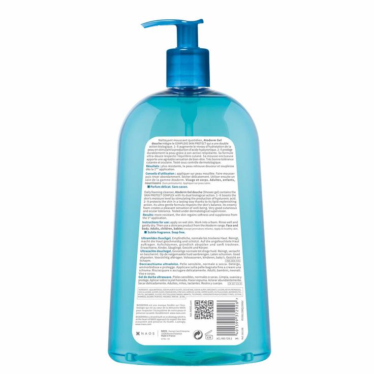 Bioderma Atoderm Ultra-gentle Shower Gel for Body 1L