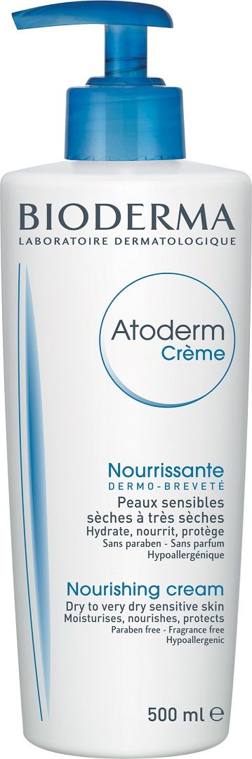 Bioderma Atoderm Cream Pump for Normal to Dry Sensitive Skin 500ml