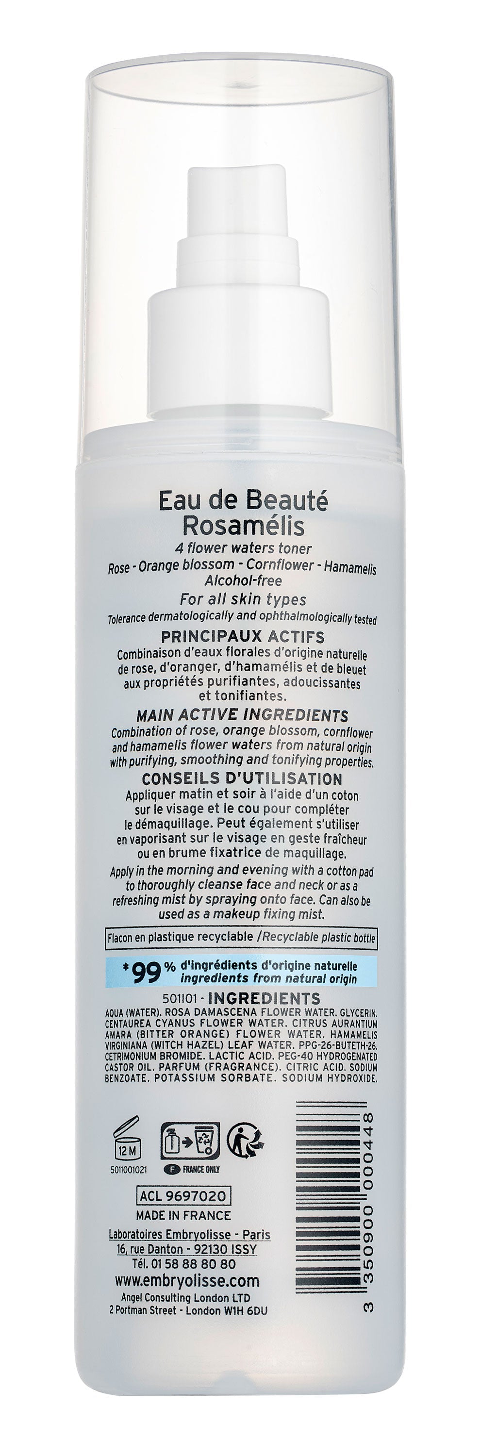 EAU DE BEAUTE ROSAMELIS 200 ML