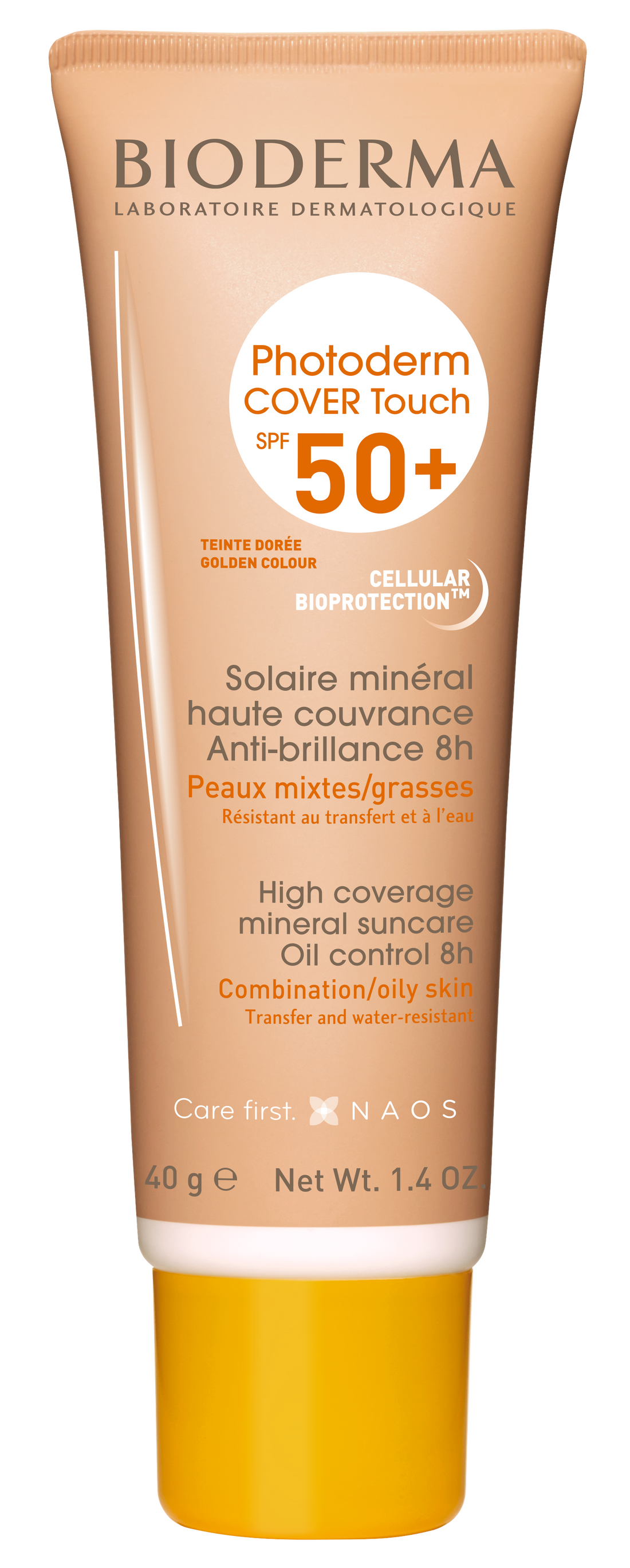 Bioderma Photoderm COVER Touch SPF 50+ High coverage mineral sunscreen, Golden tint 40g