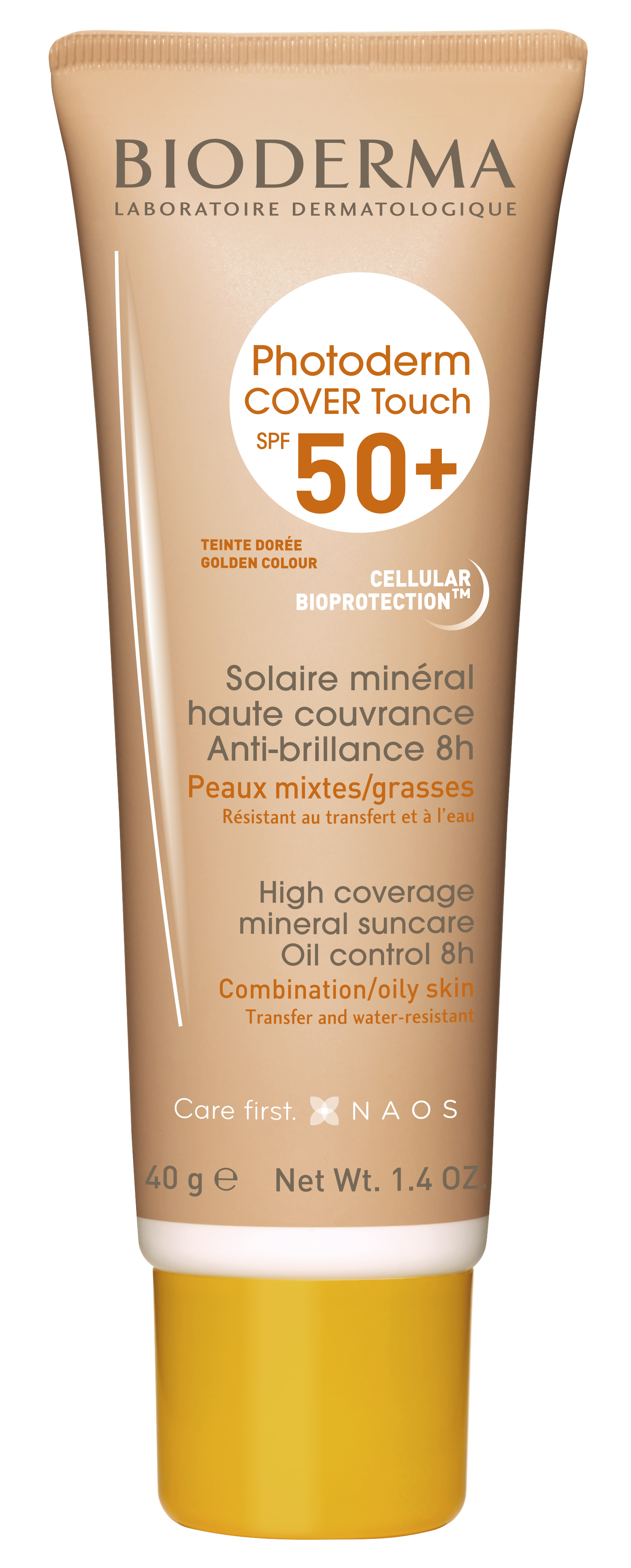 Bioderma Photoderm COVER Touch SPF 50+ High coverage mineral sunscreen, Golden tint 40g
