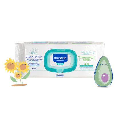 Mustela - Stelatopia Replenishing Cleansing Wipes x50