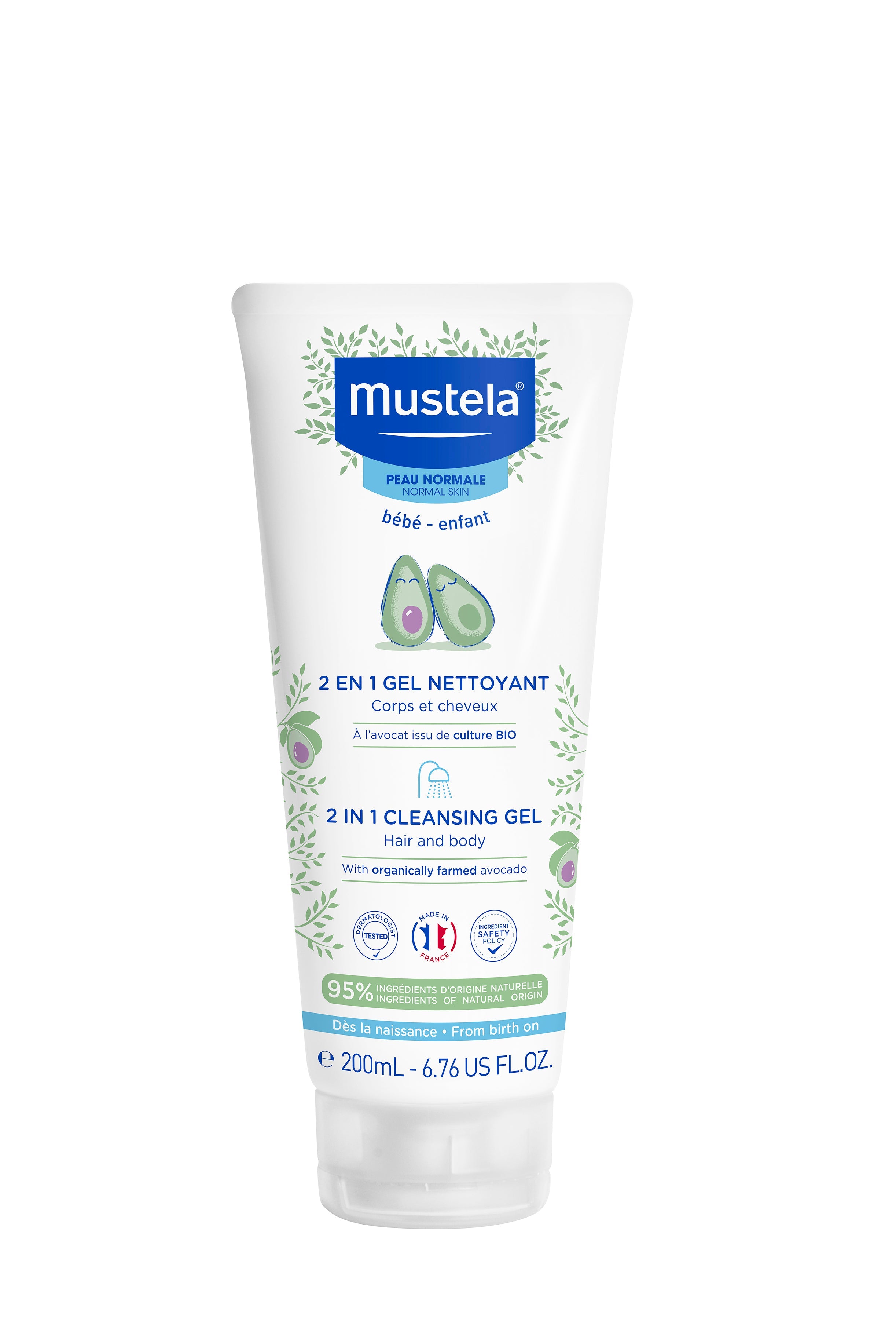 Mustela - 2 in 1 Cleansing  Gel Hair and Body 200ml