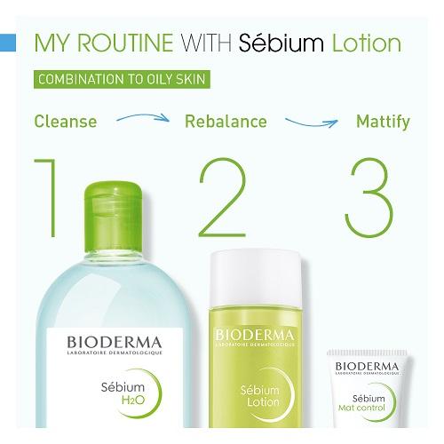 Bioderma Sebium Lotion Rebalancing water oil pH care for Combination to oily skin 200ml