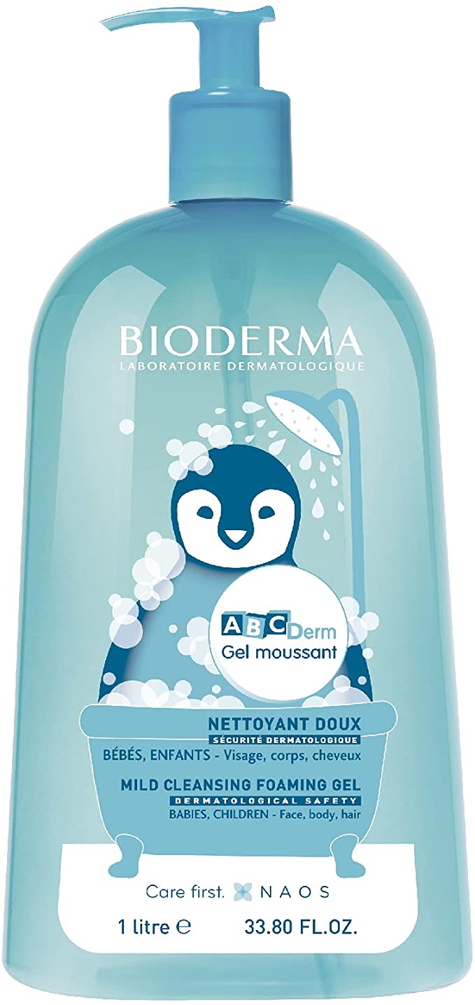 Bioderma ABCDerm Moussant Cleansing Gel for Babies and Children 1L