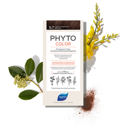 Phyto - Phytocolor 5.7 Light Chestnut Brown Permanent Coloring