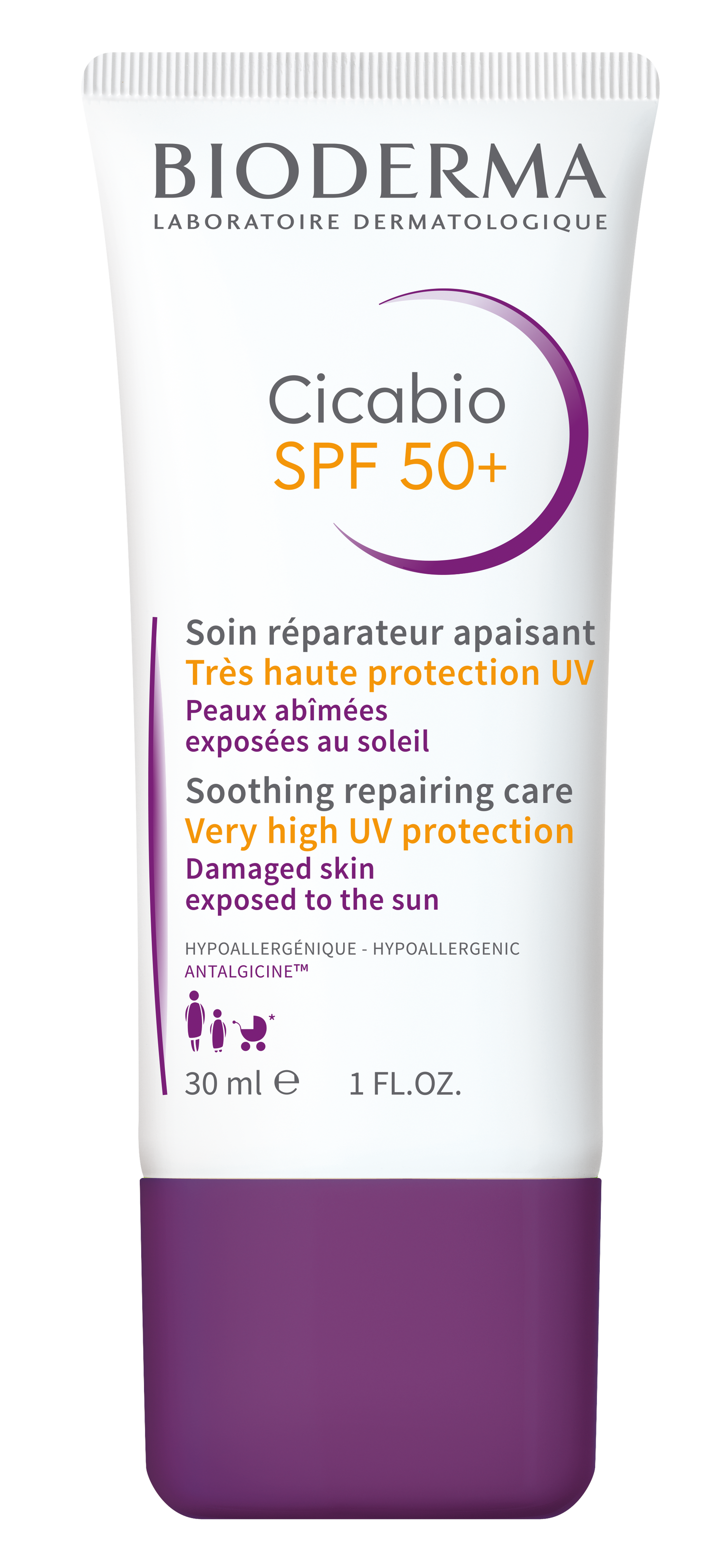 Bioderma Cicabio SPF50+ Repairing Cream for Irritated, Damaged Skin 30ml