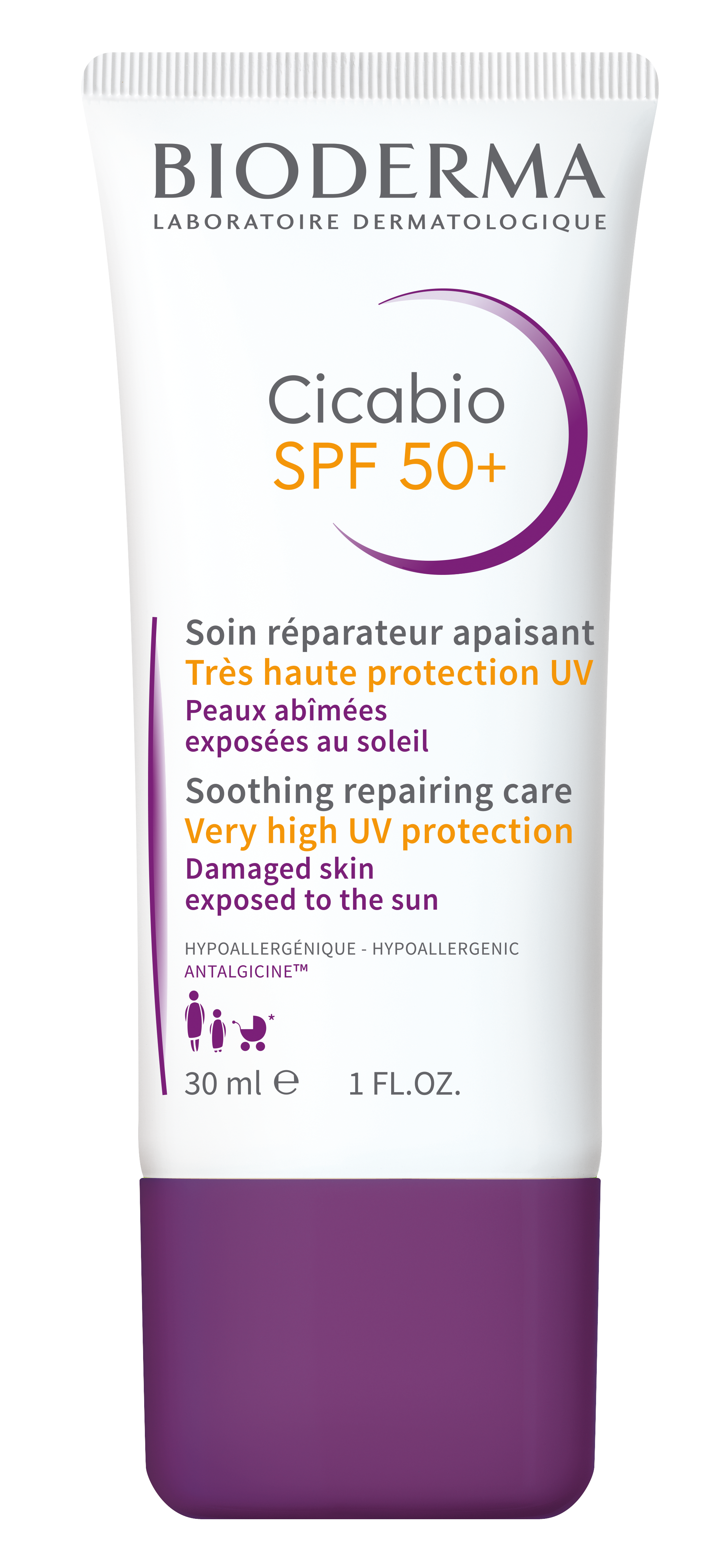 Bioderma Cicabio SPF50+ Repairing Cream for Irritated, Damaged Skin 30ml