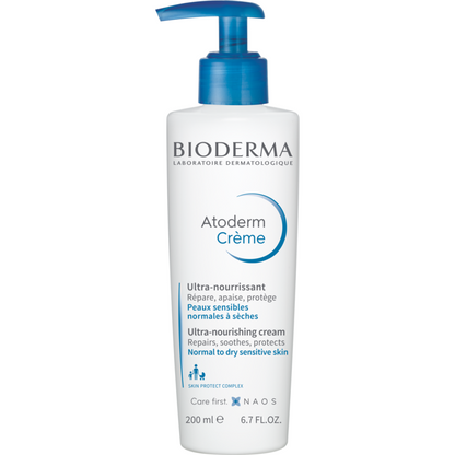 Bioderma Atoderm Cream Pump for Normal to Dry Sensitive Skin 200ml