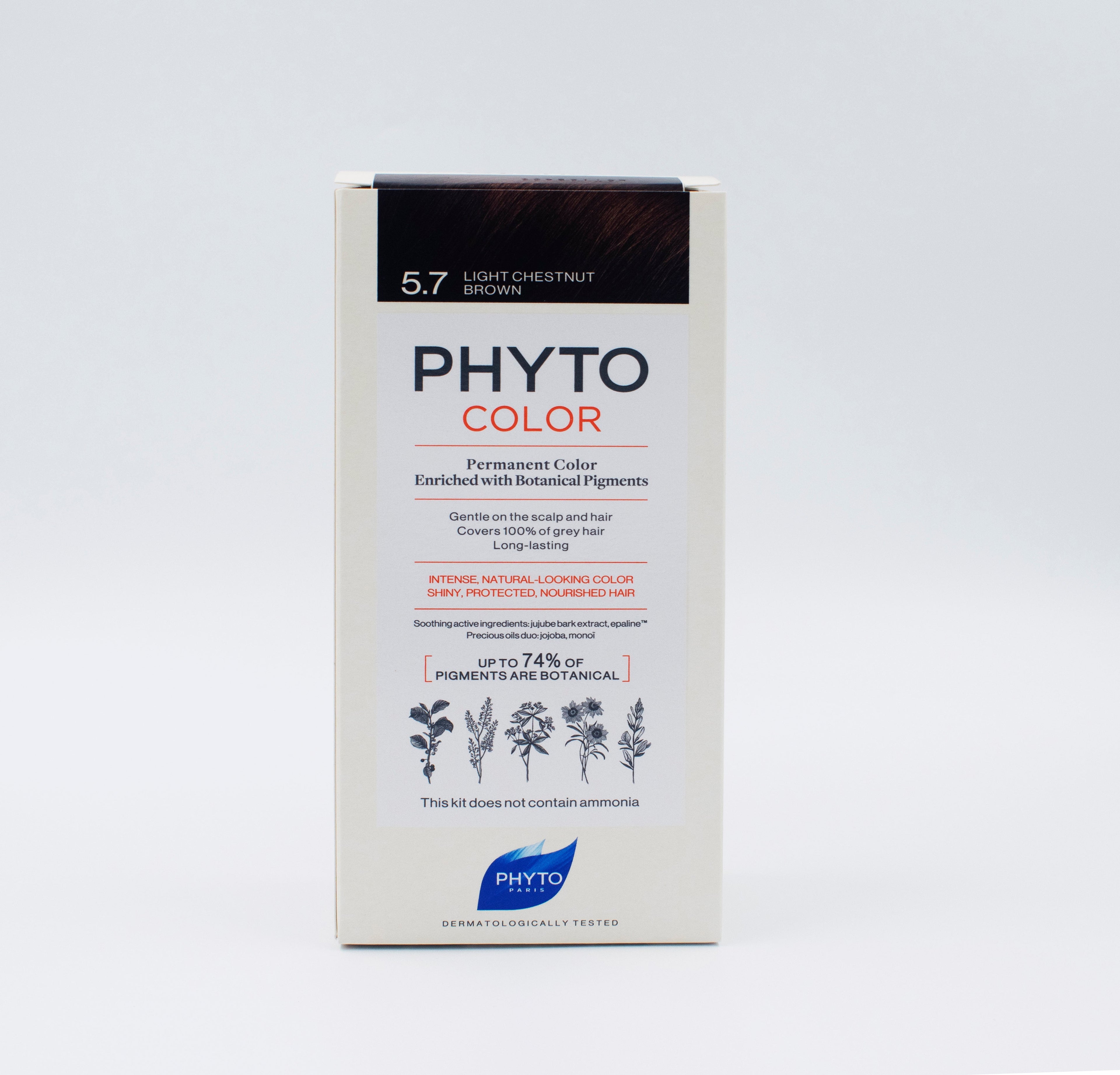 Phyto - Phytocolor 5.7 Light Chestnut Brown Permanent Coloring